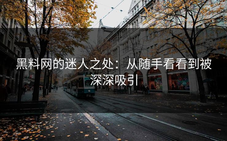 黑料网的迷人之处:从随手看看到被深深吸引 第1张 黑料网的迷人之处:从随手看看到被深深吸引 第1张
