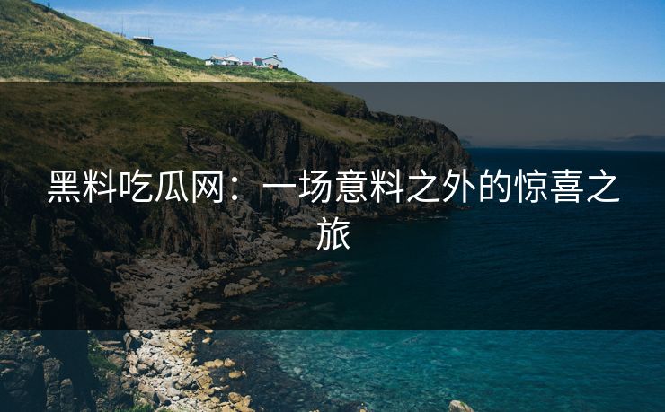 黑料吃瓜网：一场意料之外的惊喜之旅  第1张